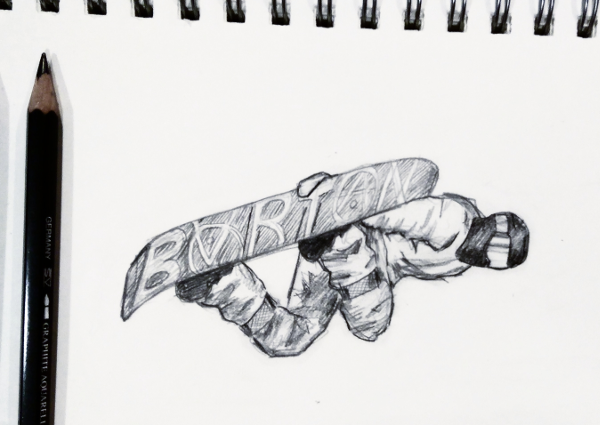 600x425 Olympics 2018 Pixelmist Design - Snowboard Sketch