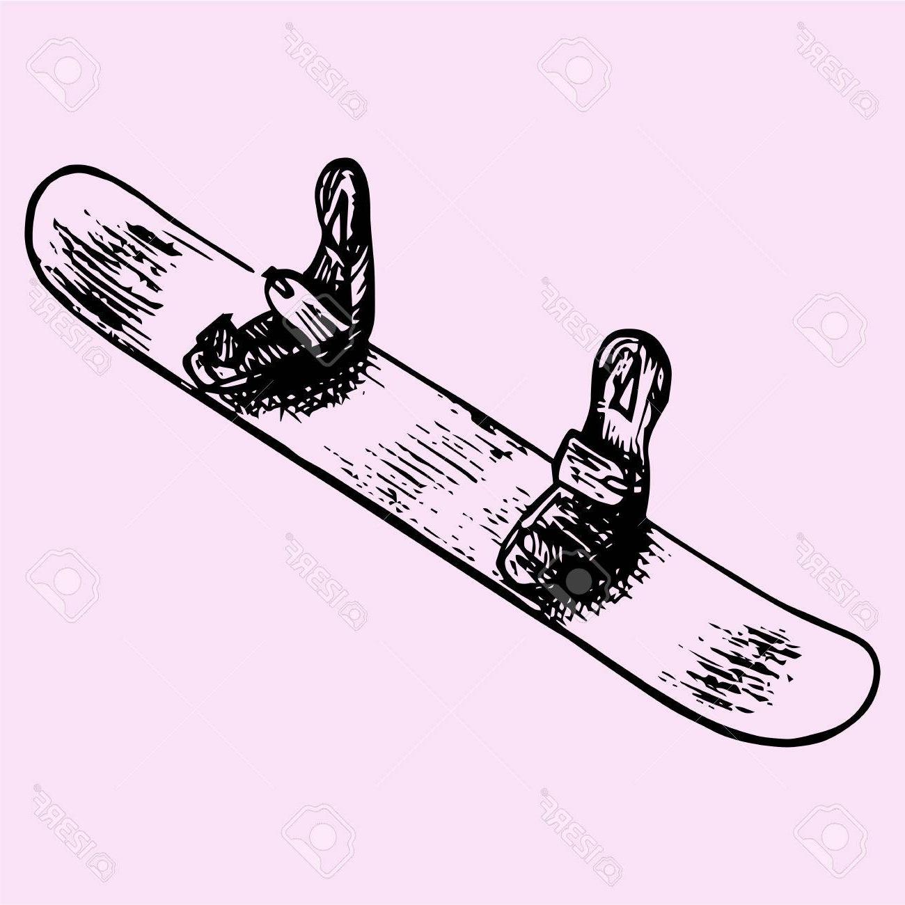 1300x1300 Best 15 Snowboard Doodle Style Sketch Illustration Hand Drawn - Snowboard Sketch