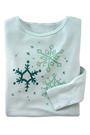 297x445 Green 3 Made In Usa Organic Snowflake Sketch Tee - Snowflake Sketch
