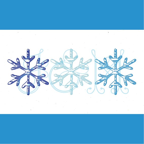 570x570 Snowflake Sketch Trio Line Vintage Stitch Vintage Style Etsy - Snowflake Sketch