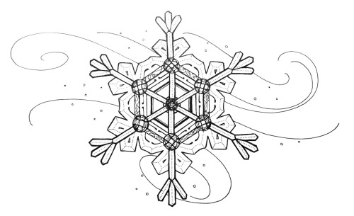 500x305 Snowflake Sketch Tumblr - Snowflake Sketch