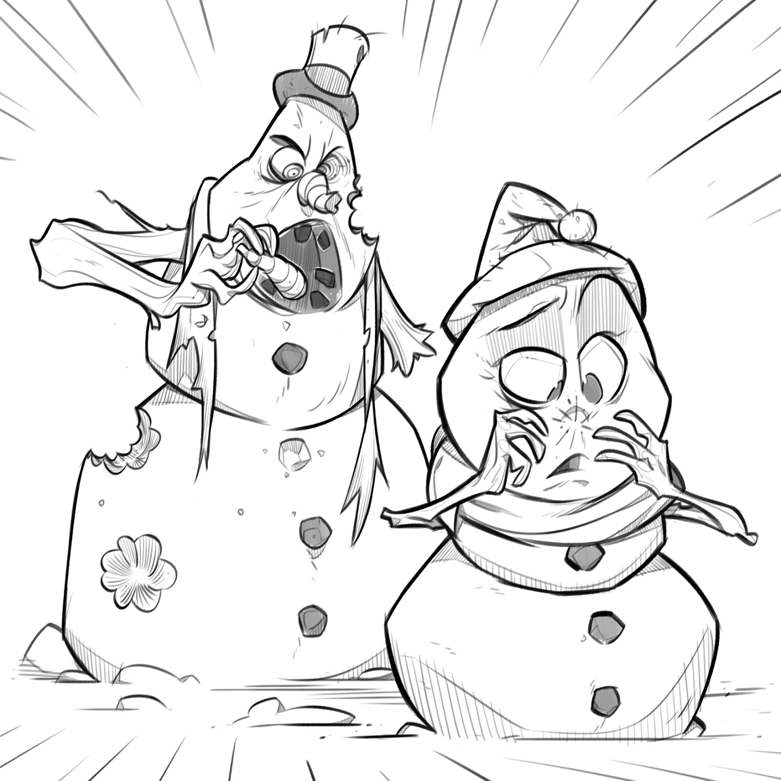 1600x1600 P.cohen Sketch Blog Snowman Sketches - Snowman Sketch