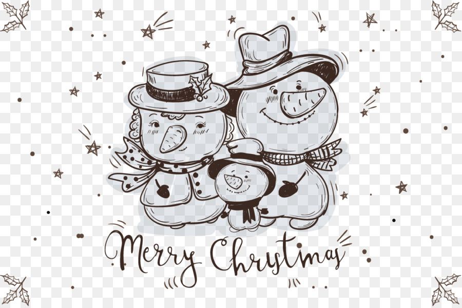 900x600 Snowman Drawing Christmas Sketch - Snowman Sketch