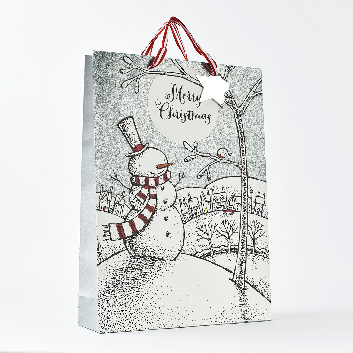 1200x1200 Snowman Sketch Extra Large Gift Bag Only - Snowman Sketch