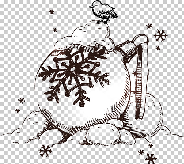 728x650 Christmas Drawing Snowman Illustration, Hand Drawn Sketch Snow - Snowman Sketch