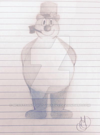 400x538 Frosty The Snowman Sketch By Mcartsandphotography - Snowman Sketch
