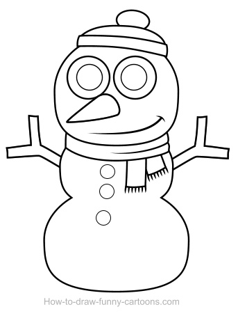 Snowman Sketch Images at PaintingValley.com | Explore collection of ...