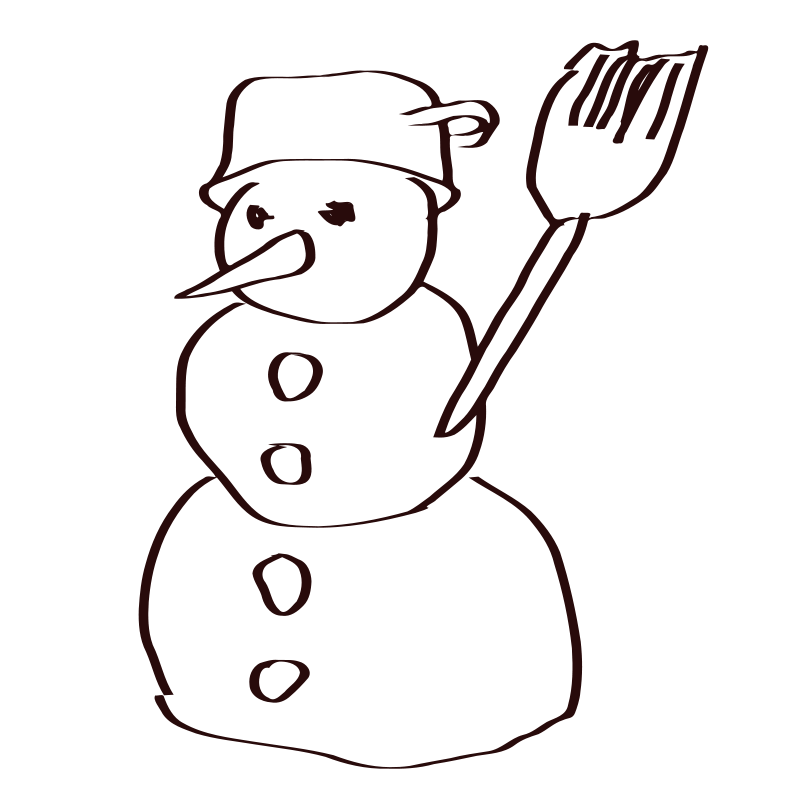 800x800 Free Clipart Snowman Sketch Nicubunu - Snowman Sketch Images