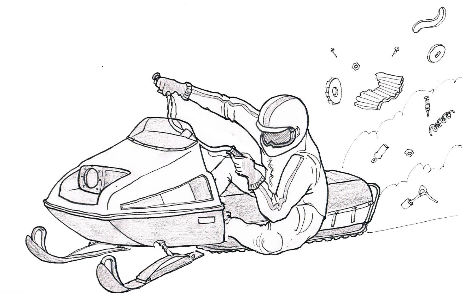 Download 240+ Snowmobiles Coloring Pages PNG PDF File Download Free