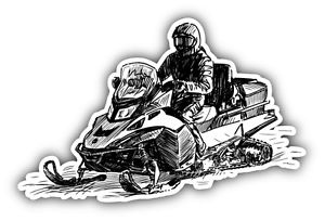 300x204 Snowmobile Sketch Car Bumper Sticker Decal 5' X 3' Ebay - Snowmobile Sketch