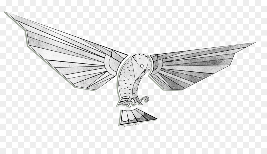 900x520 Line Art Sketch - Snowy Owl Sketch