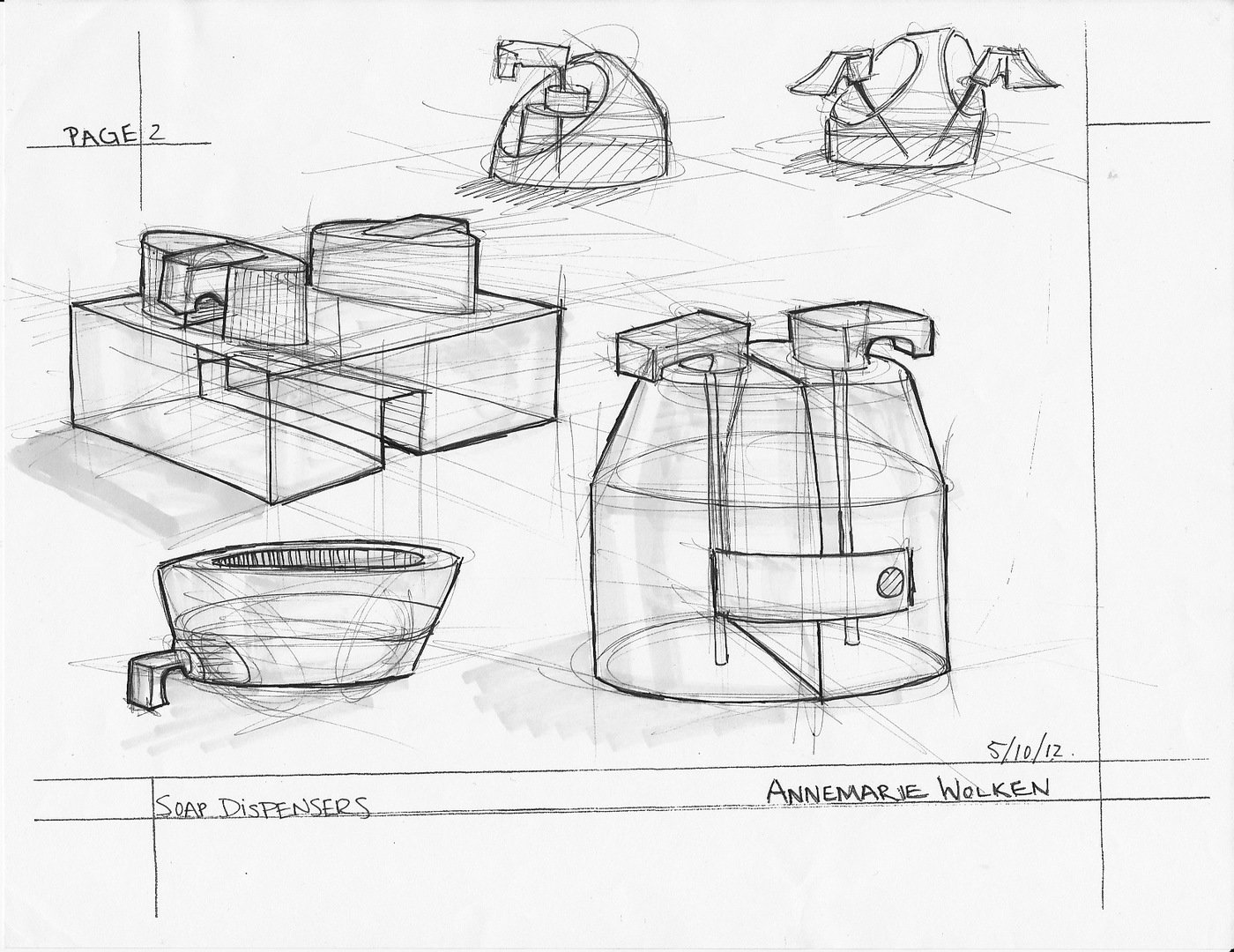 1400x1080 Sketch Dump Soap Dispensers By Annemarie Wolken - Soap Sketch