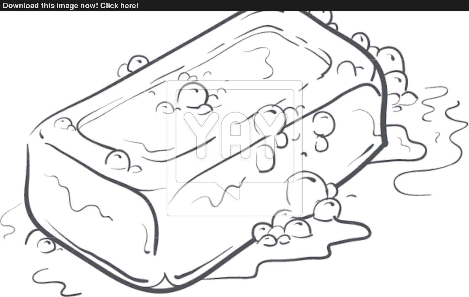 1600x1014 Bar Of Soap Sketch Vector - Soap Sketch