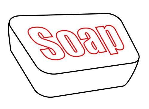500x367 Drawing A Cartoon Soap - Soap Sketch