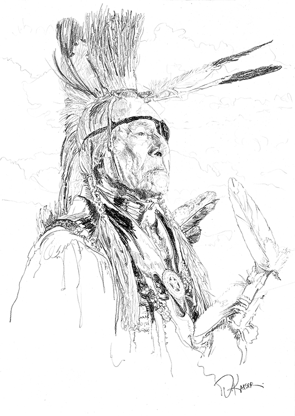 585x823 Soaring Eagle David Kaiser - Soaring Eagle Sketch