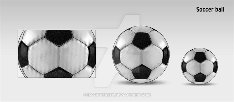 800x349 Soccer Ball Sketch By Ravinder27a - Soccer Ball Sketch