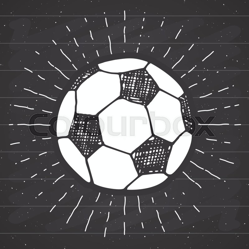 800x800 Vintage Label, Hand Drawn Football, Soccer Ball Sketch, Grunge - Soccer Ball Sketch