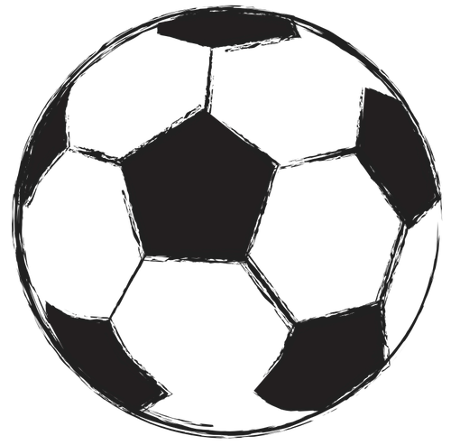 500x493 Football Ball Sketch Vector Illustration Public Domain Vectors - Soccer Ball Sketch