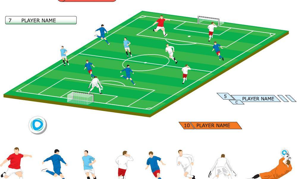 999x604 Scene Pictures Of Football Match Free Download Eps Files - Soccer Field Sketch