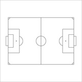 160x160 Sketch Of Soccer Fields Set. Football Field Design Element. Soccer - Soccer Field Sketch