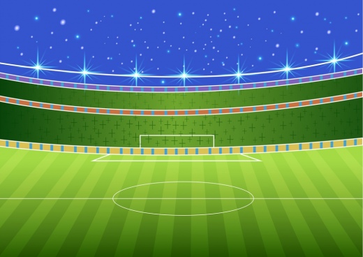 520x368 Soccer Stadium Sketch 3d Colorful Design Png Images, Backgrounds - Soccer Field Sketch