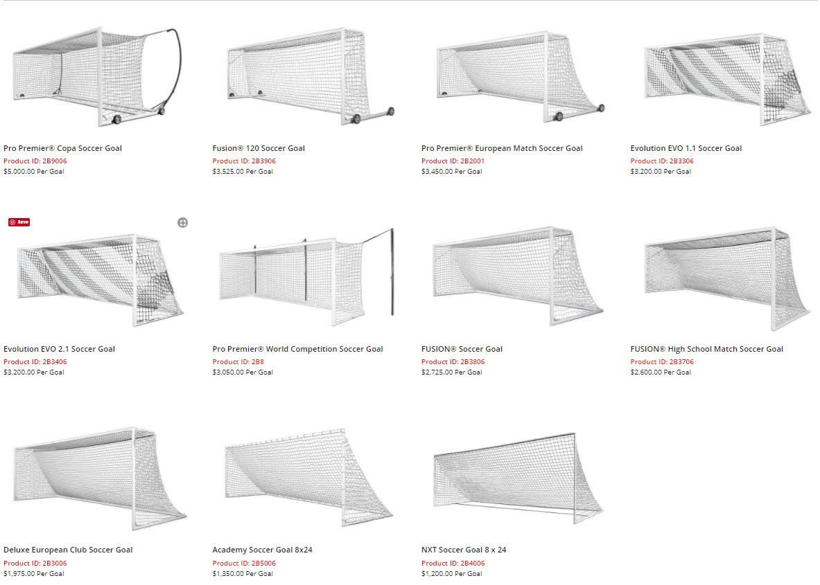 1183x845 Kwik Goal - Soccer Goal Sketch