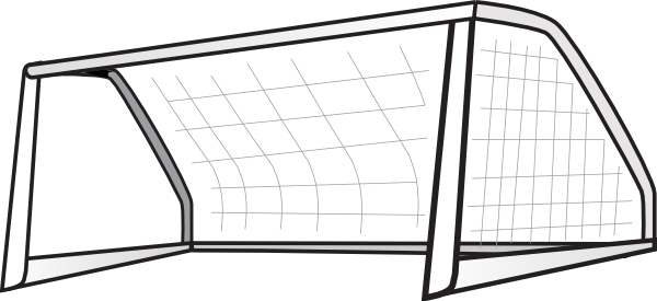 600x275 Soccer Goal Clip Art - Soccer Goal Sketch