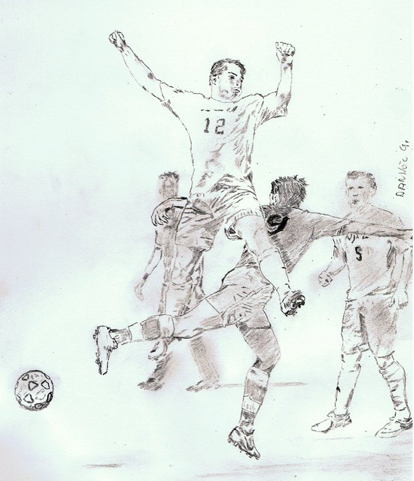 600x697 Soccer Players(Sketch) By Danijelg - Soccer Player Sketch