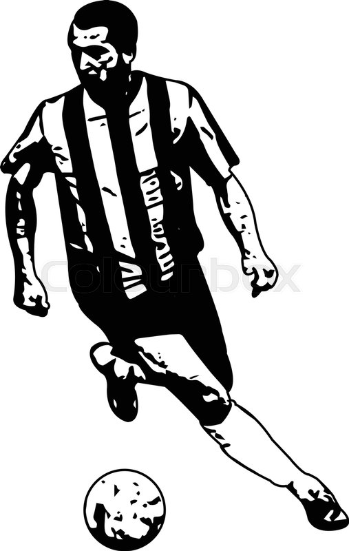 507x800 Soccer Player Sketch Illustration - Soccer Player Sketch