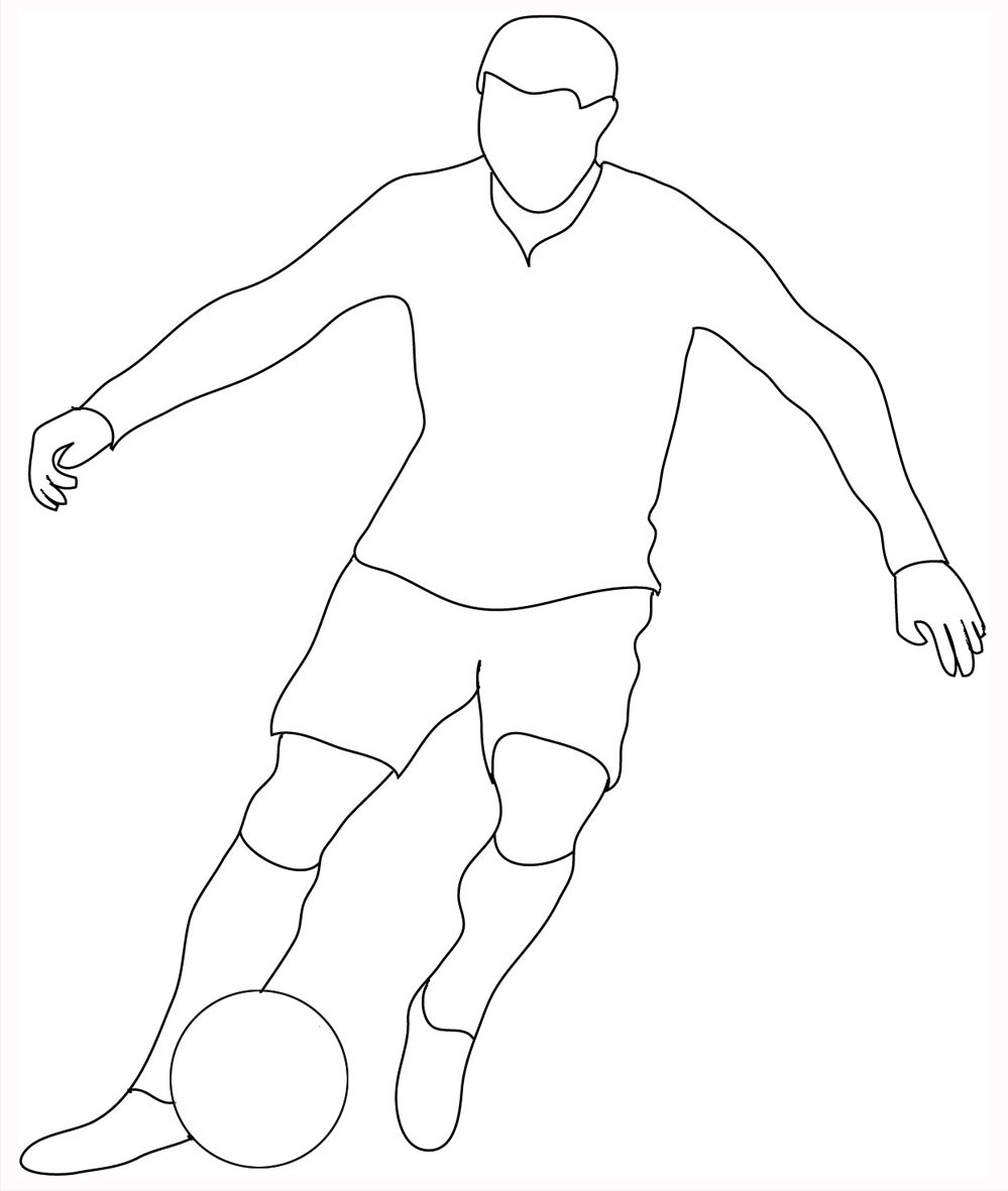 Soccer Player Sketch At Paintingvalley Com Explore Collection Of