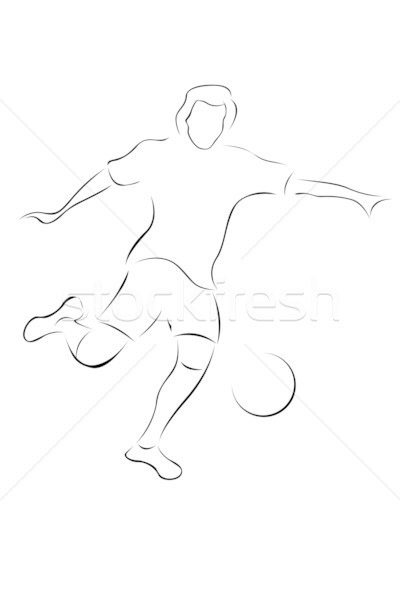 400x600 Soccer Player Sketch Vector Illustration Tal Revivo (Get4net - Soccer Player Sketch