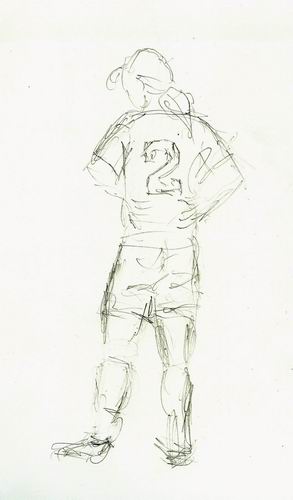 293x500 Background Help, Soccer Player Sketch - Soccer Player Sketch
