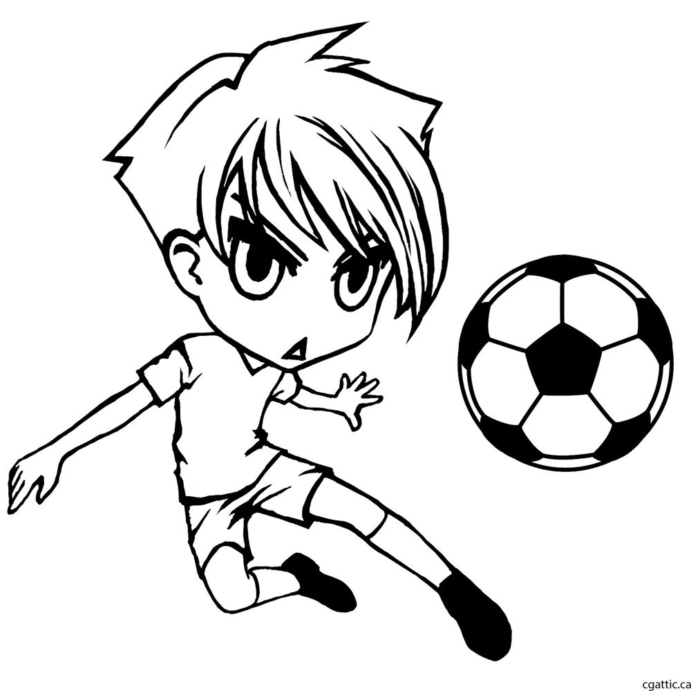 1000x1000 Cartoon Soccer Player Drawing In 4 Steps With Photoshop - Soccer Player Sketch