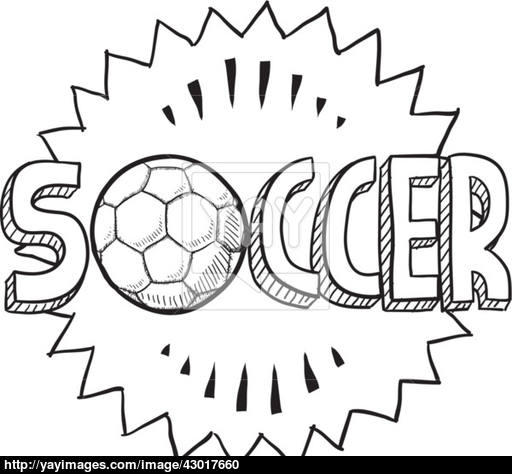 512x474 Football Soccer Sketch Vector - Soccer Sketch