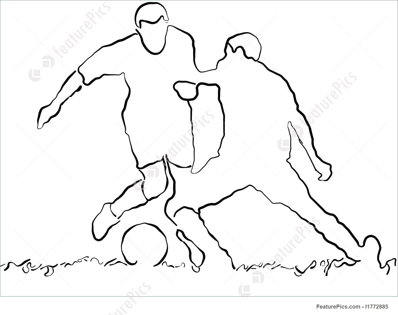 1300x1028 Games With Ball Soccer Sketch - Soccer Sketch