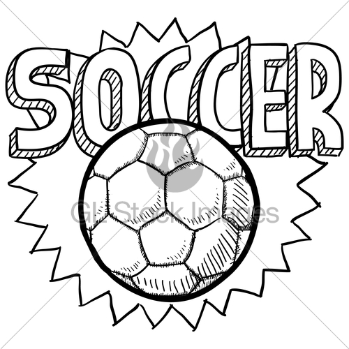 500x500 Soccer Sketch Gl Stock Images - Soccer Sketch