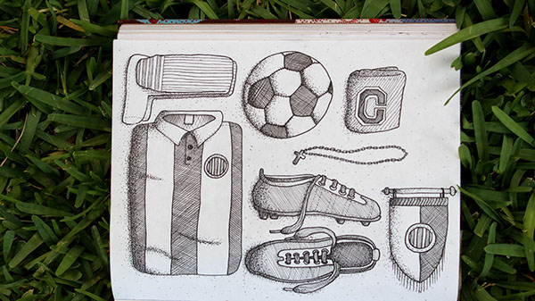 600x337 Soccer Sketches On Behance - Soccer Sketch