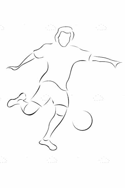 400x600 Soccer Player Sketch - Soccer Sketch