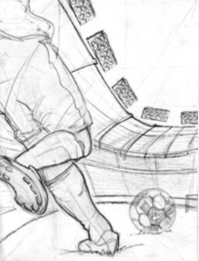 398x520 Soccer Sketch Anime Sketches, Drawings And Drawing - Soccer Sketch