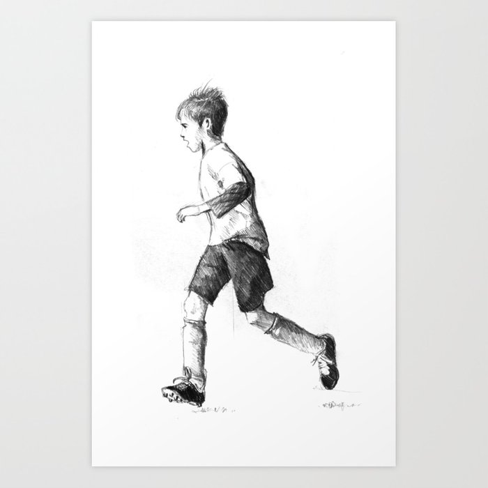 700x700 Soccer Sketch Art Print By Inventoryofeffects Society6 - Soccer Sketch