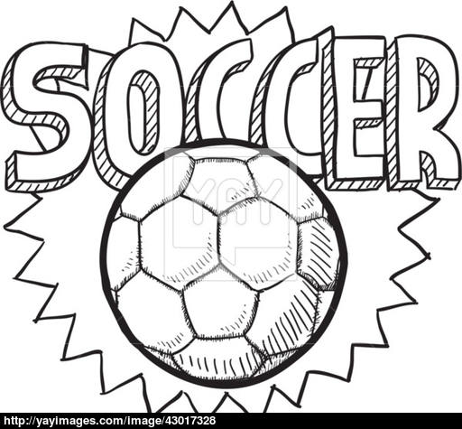 512x475 Soccer Sketch Vector - Soccer Sketch