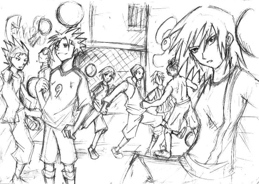 834x595 Soccer Sketch By F One R - Soccer Sketch