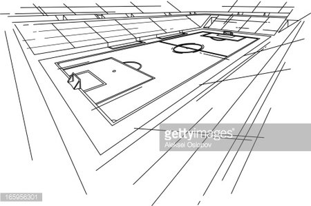 450x299 Soccer Stadium Premium Clipart - Soccer Stadium Sketch