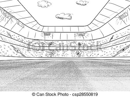 Soccer Stadium Drawing Easy - ImageFootball