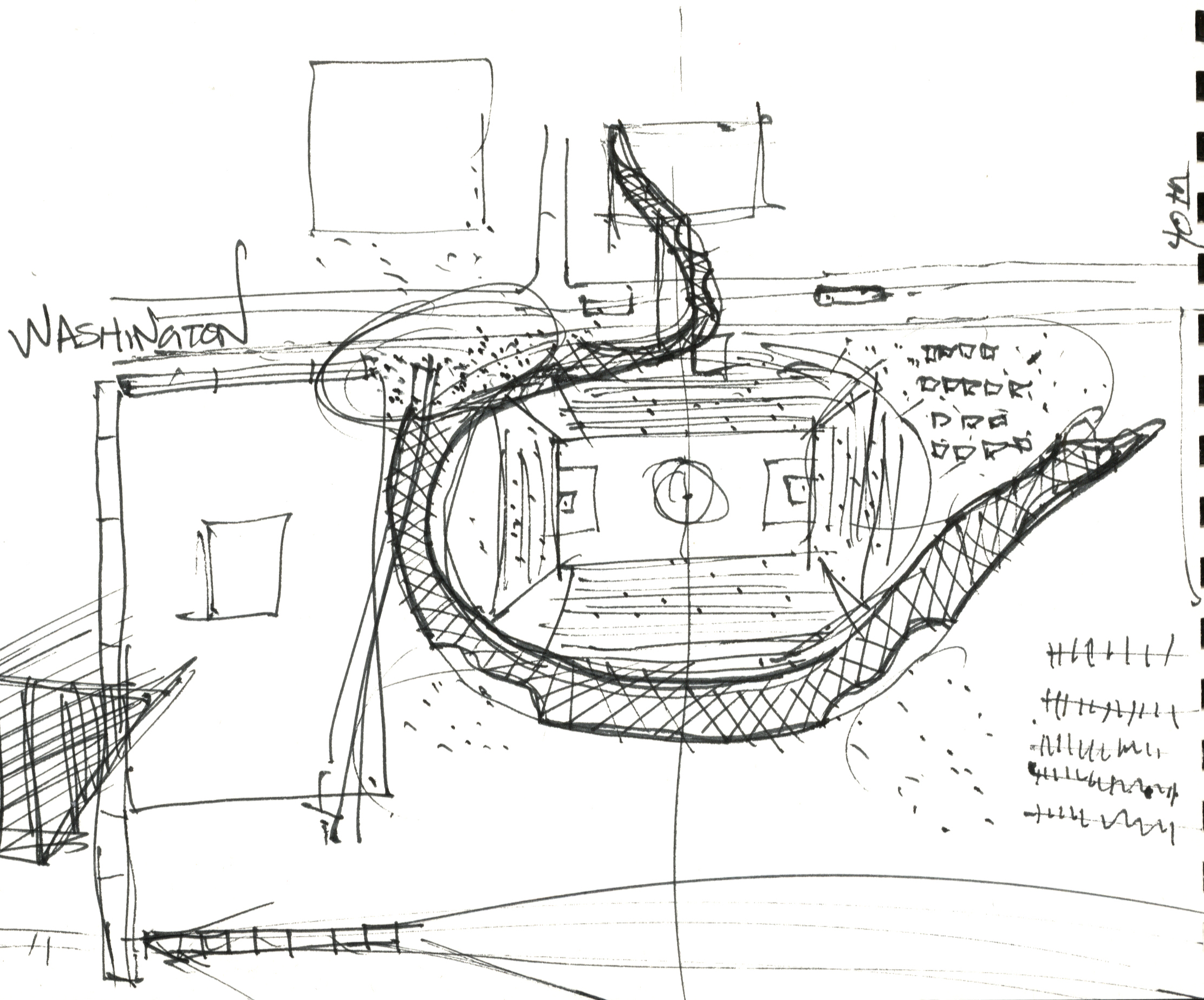 2223x1848 Stadium Sketch Cifuentes Studio - Soccer Stadium Sketch