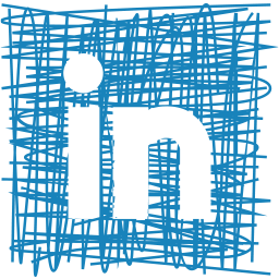 256x256 Linkedin, Media, Pen, Sketch, Social Icon - Social Icons Sketch