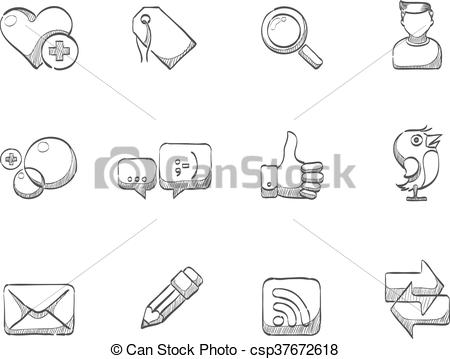 450x359 Sketch Icons - Social Icons Sketch