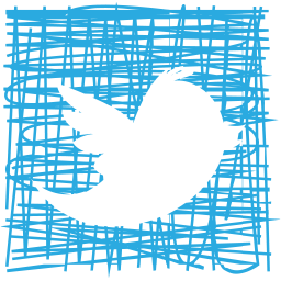 256x256 Media, Pen, Sketch, Social, Twitter Icon - Social Media Sketch
