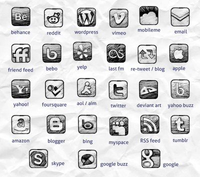 400x354 A Collection Of Free Sketch And Drawing Icon Set - Social Sketch