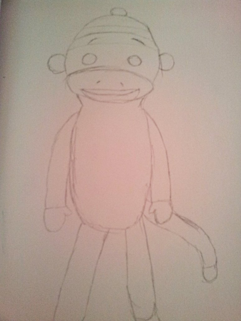 774x1032 Sock Monkey Sketch By Cheshirekattastic - Sock Monkey Sketch